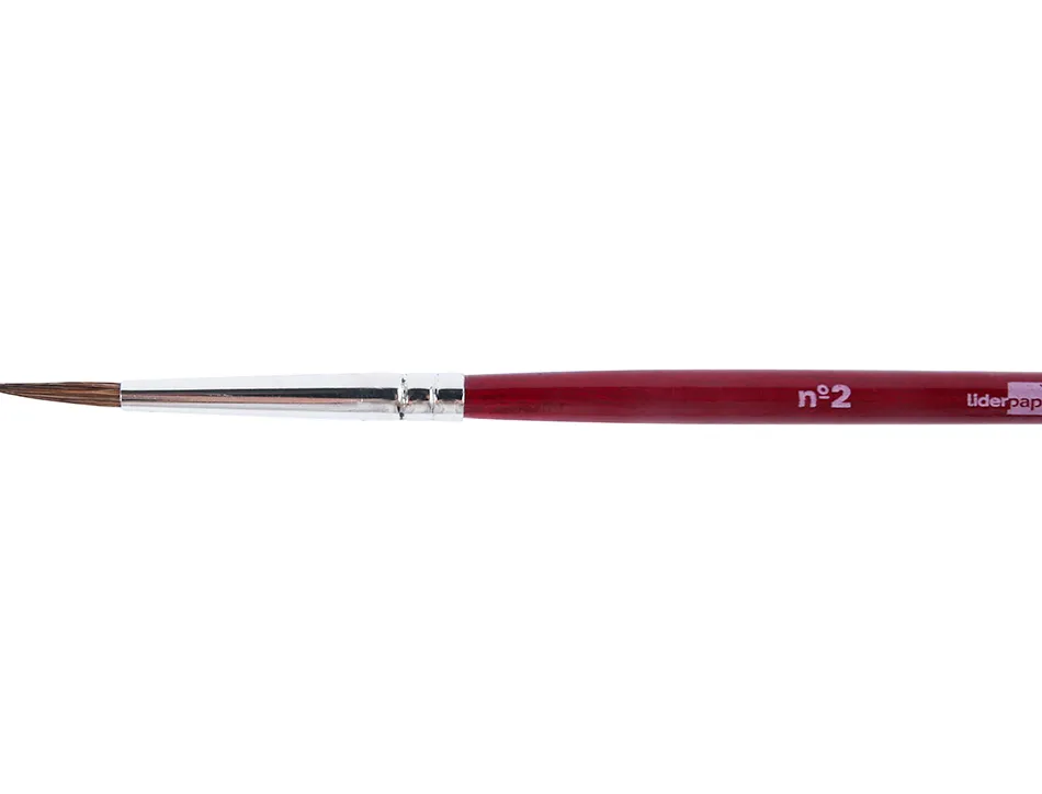 Pinceau liderpapel bois virole chromée aquarelle nº2