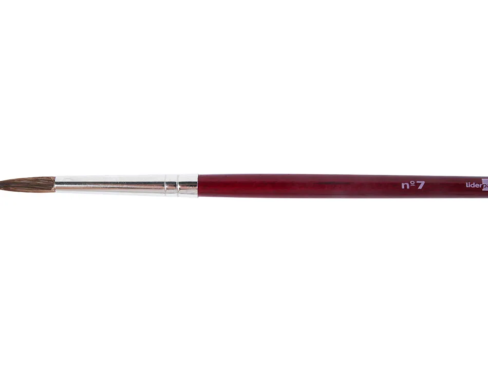 Pinceau liderpapel bois virole chromée aquarelle nº7