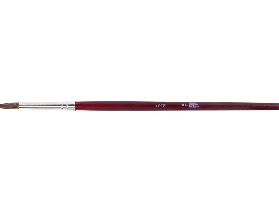 Pinceau liderpapel bois virole chromée aquarelle nº7