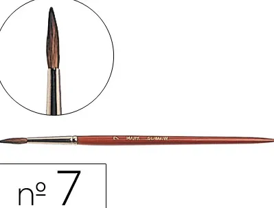 Pinceau liderpapel bois virole chromée aquarelle nº7