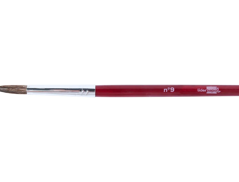 Pinceau liderpapel bois virole chromée aquarelle nº9