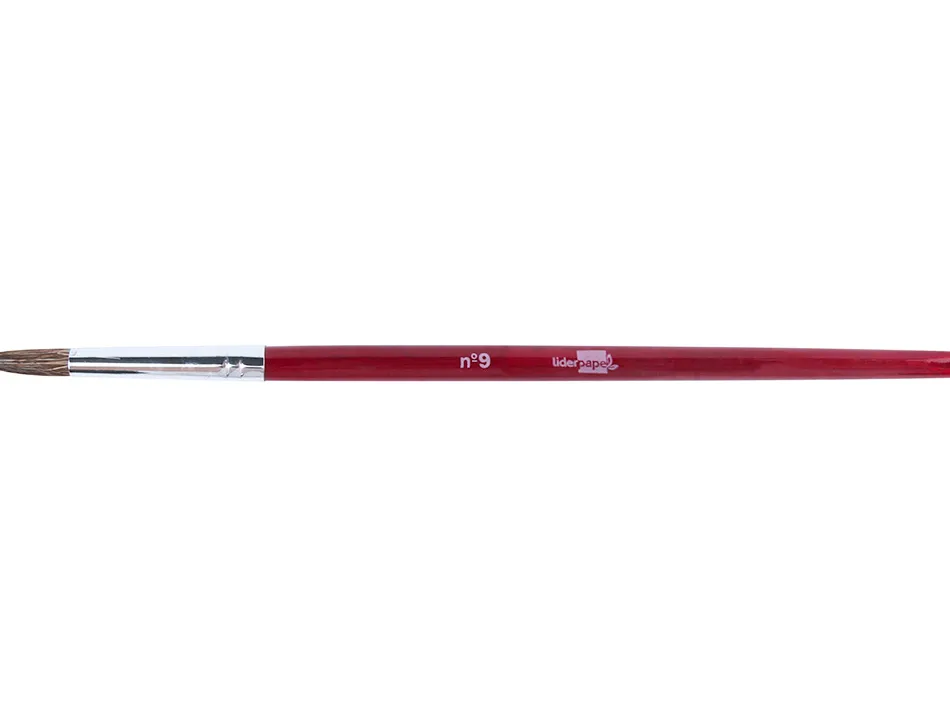 Pinceau liderpapel bois virole chromée aquarelle nº9