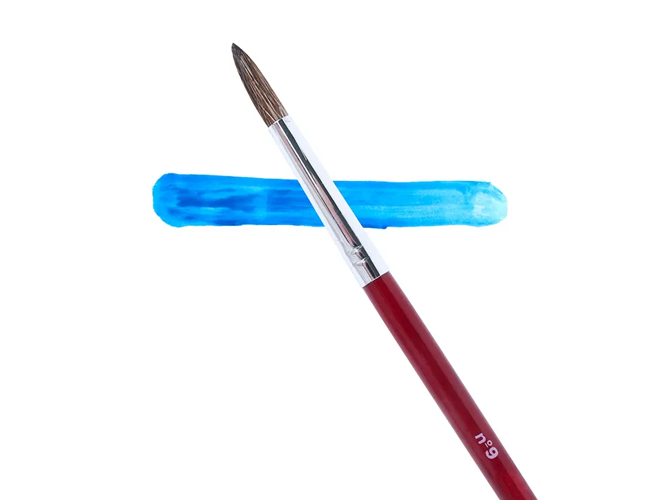 Pinceau liderpapel bois virole chromée aquarelle nº9