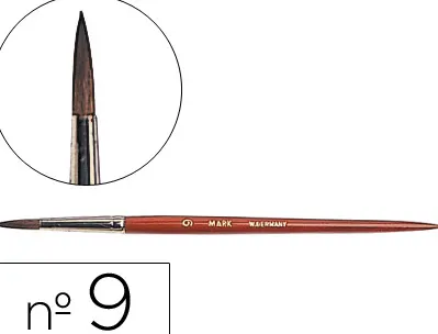 Pinceau liderpapel bois virole chromée aquarelle nº9