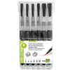 Pinceau liderpapel rechargeable pointes tailles assorties set 6 unites