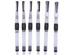 Pinceau liderpapel rechargeable pointes tailles assorties set 6 unites