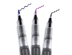Pinceau liderpapel rechargeable pointes tailles assorties set 6 unites