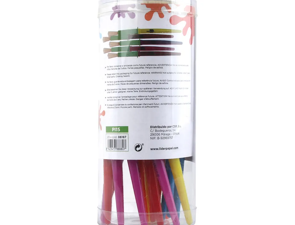 Pinceau liderpapel virole brosse moyenne parfait maternelle taille moyenne
