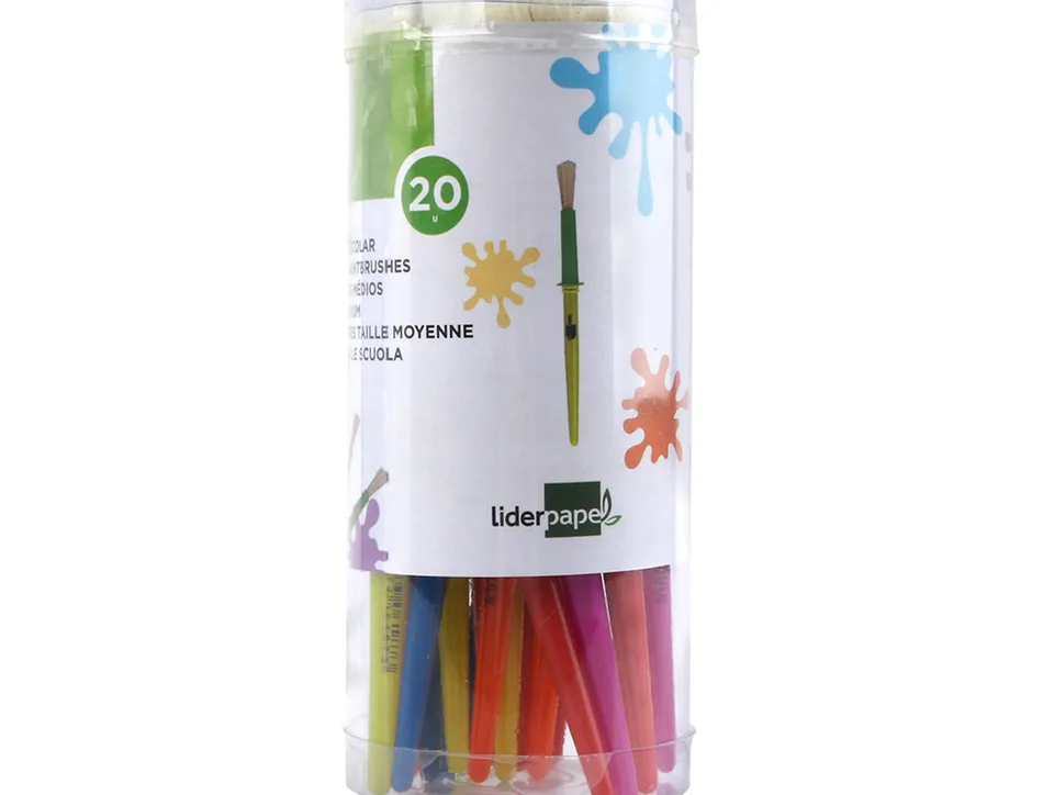 Pinceau liderpapel virole brosse moyenne parfait maternelle taille moyenne