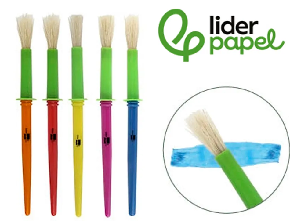Pinceau liderpapel virole brosse moyenne parfait maternelle taille moyenne