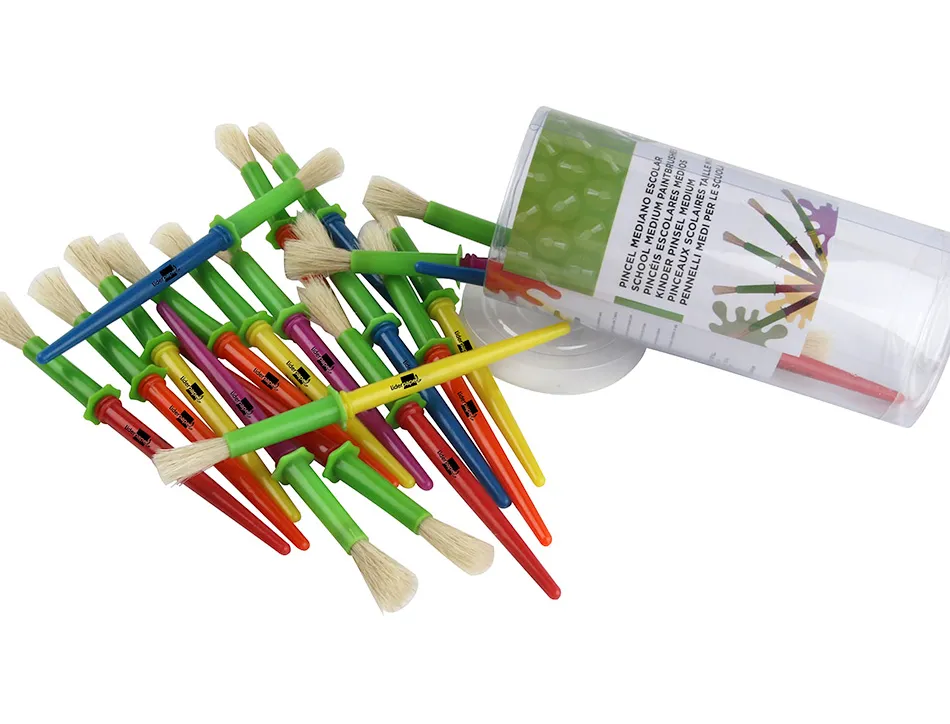 Pinceau liderpapel virole brosse moyenne parfait maternelle taille moyenne