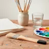 Pinceau plat liderpapel large 41 mm en poils de soie naturelle certifie fsc