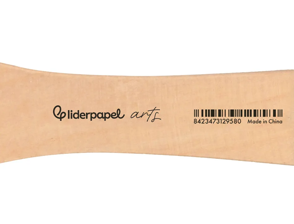 Pinceau plat liderpapel large 41 mm en poils de soie naturelle certifie fsc