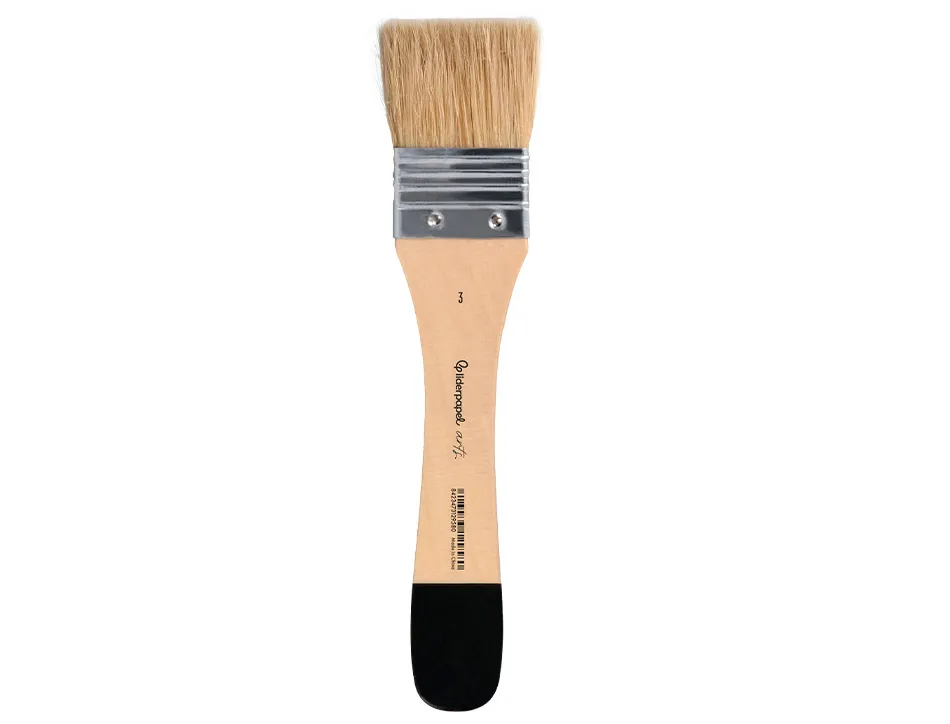 Pinceau plat liderpapel large 41 mm en poils de soie naturelle certifie fsc