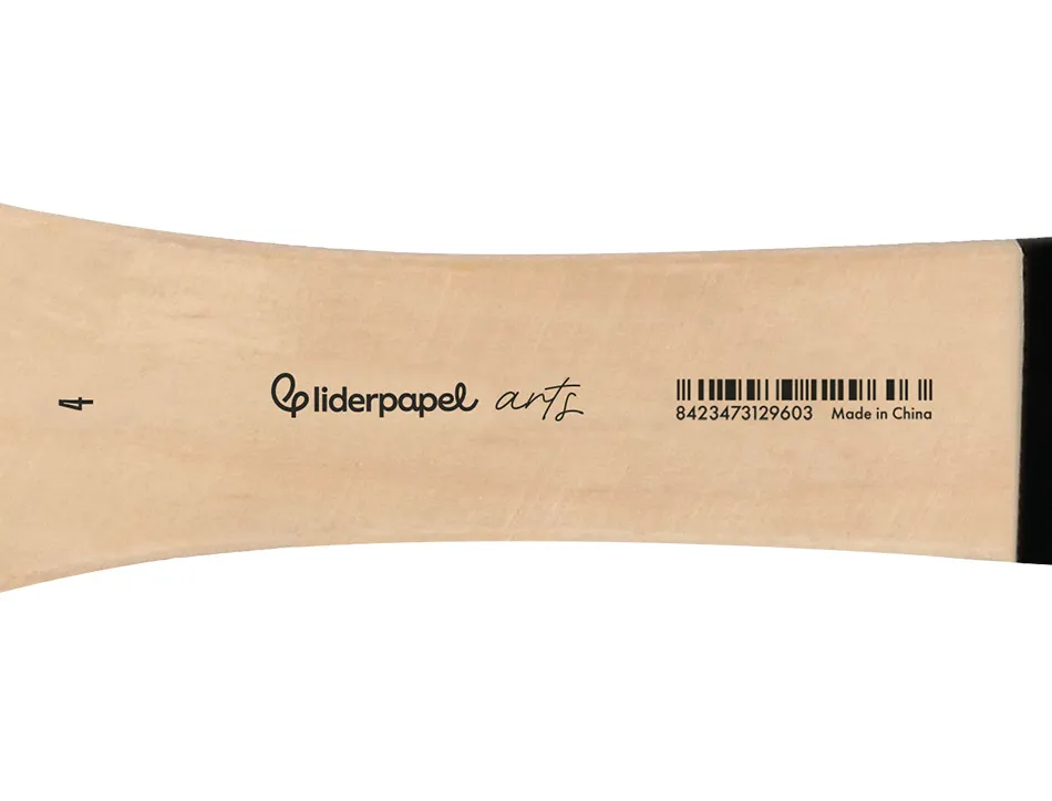 Pinceau plat liderpapel large 48 mm en poils de soie naturelle certifie fsc