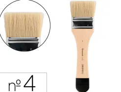 Pinceau plat liderpapel large 48 mm en poils de soie naturelle certifie fsc