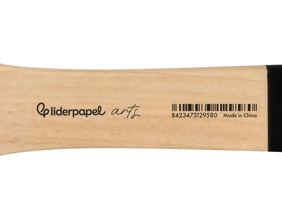 Pinceau plat liderpapel large 33,5 mm en poils de soie naturelle certifie fsc