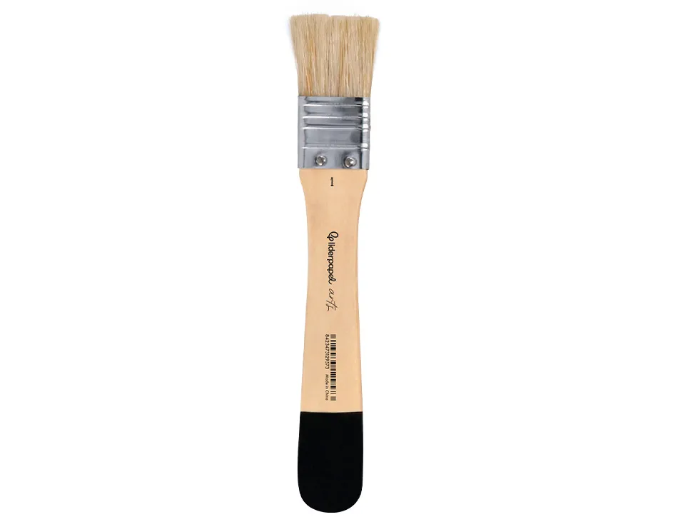 Pinceau plat liderpapel large 25 mm en poils de soie naturelle certifie fsc