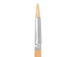 Pinceau pour peinture a l huile et acrylique liderpapel n 5 pointe ronde en poils de soie certifie fsc