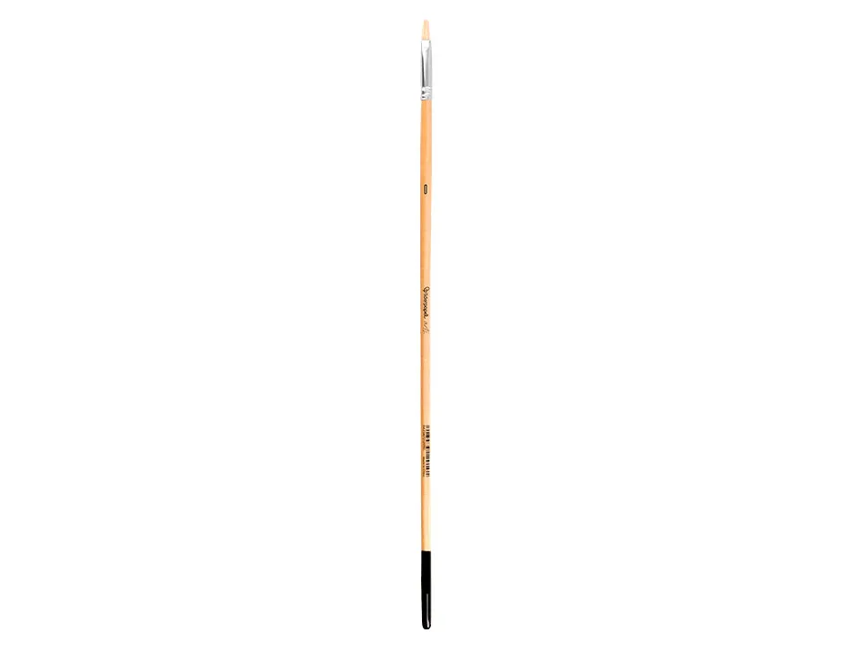 Pinceau pour peinture a l huile et acrylique liderpapel n 0 pointe plate en poils de soie certifie fsc
