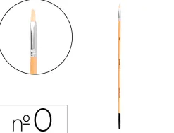 Pinceau pour peinture a l huile et acrylique liderpapel n 0 pointe plate en poils de soie certifie fsc