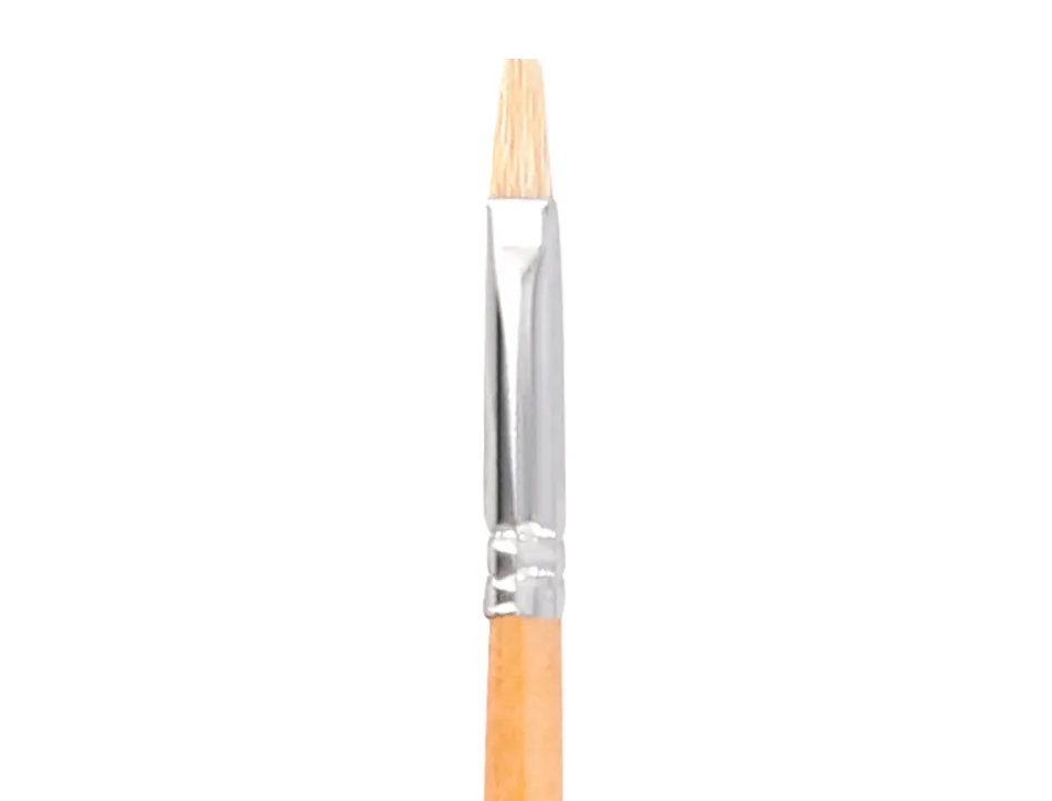 Pinceau pour peinture a l huile et acrylique liderpapel n 0 pointe plate en poils de soie certifie fsc