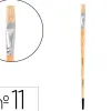 Pinceau pour peinture a l huile et acrylique liderpapel n 11 pointe plate en poils de soie certifie fsc