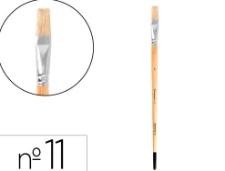 Pinceau pour peinture a l huile et acrylique liderpapel n 11 pointe plate en poils de soie certifie fsc