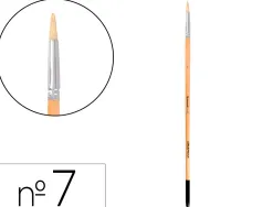 Pinceau pour peinture a l huile et acrylique liderpapel n 7 pointe ronde en poils de soie certifie fsc
