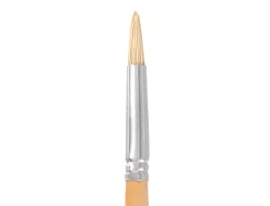 Pinceau pour peinture a l huile et acrylique liderpapel n 7 pointe ronde en poils de soie certifie fsc