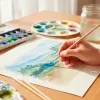 Pinceau pour peinture a l huile et acrylique liderpapel n 4 pointe ronde en poils de soie certifie fsc