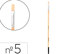 Pinceau pour peinture a l huile et acrylique liderpapel n 5 pointe plate en poils de soie certifie fsc