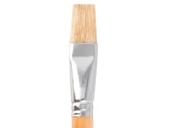 Pinceau pour peinture a l huile et acrylique liderpapel n 16 pointe plate en poils de soie certifie fsc
