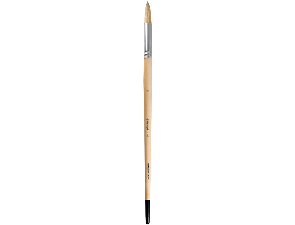 Pinceau pour peinture a l huile et acrylique liderpapel n 10 pointe ronde en poils de soie certifie fsc