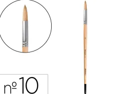 Pinceau pour peinture a l huile et acrylique liderpapel n 10 pointe ronde en poils de soie certifie fsc