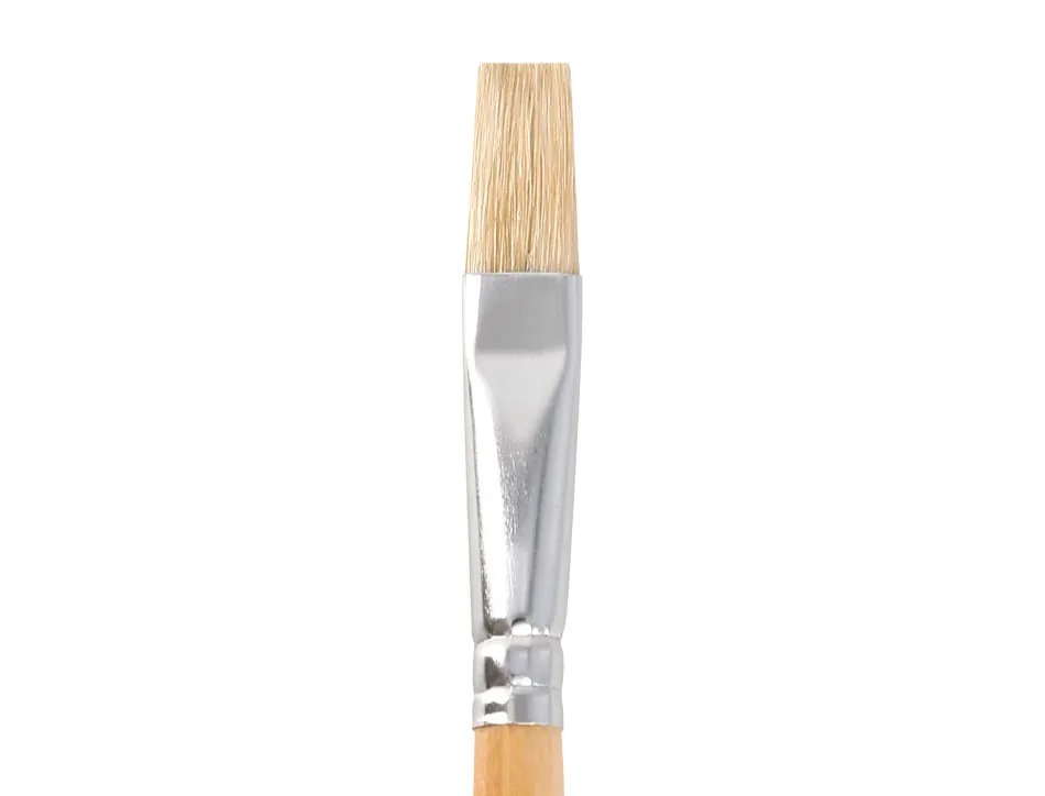 Pinceau pour peinture a l huile et acrylique liderpapel n 10 pointe plate en poils de soie certifie fsc