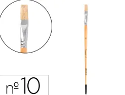 Pinceau pour peinture a l huile et acrylique liderpapel n 10 pointe plate en poils de soie certifie fsc