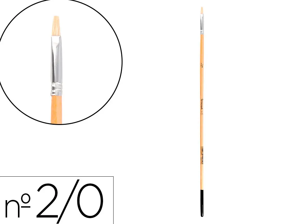 Pinceau pour peinture a l huile et acrylique liderpapel n 00 pointe plate en poils de soie certifie fsc