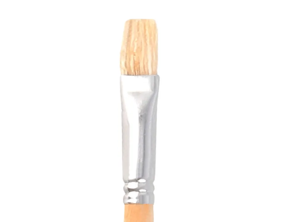 Pinceau pour peinture a l huile et acrylique liderpapel n 8 pointe plate en poils de soie certifie fsc