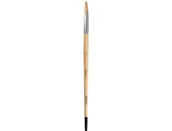 Pinceau pour peinture a l huile et acrylique liderpapel n 12 pointe ronde en poils de soie certifie fsc