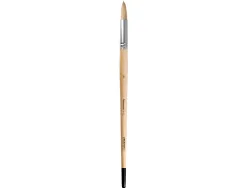 Pinceau pour peinture a l huile et acrylique liderpapel n 14 pointe ronde en poils de soie certifie fsc