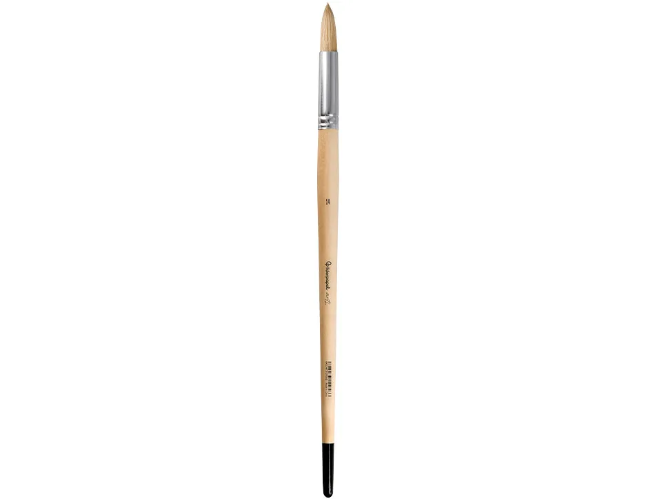 Pinceau pour peinture a l huile et acrylique liderpapel n 14 pointe ronde en poils de soie certifie fsc