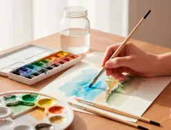 Pinceau pour peinture a l huile et acrylique liderpapel n 14 pointe ronde en poils de soie certifie fsc