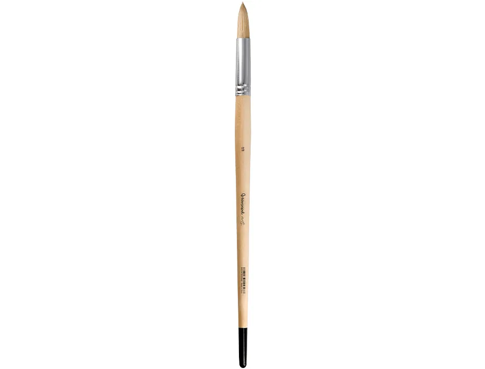 Pinceau pour peinture a l huile et acrylique liderpapel n 13 pointe ronde en poils de soie certifie fsc