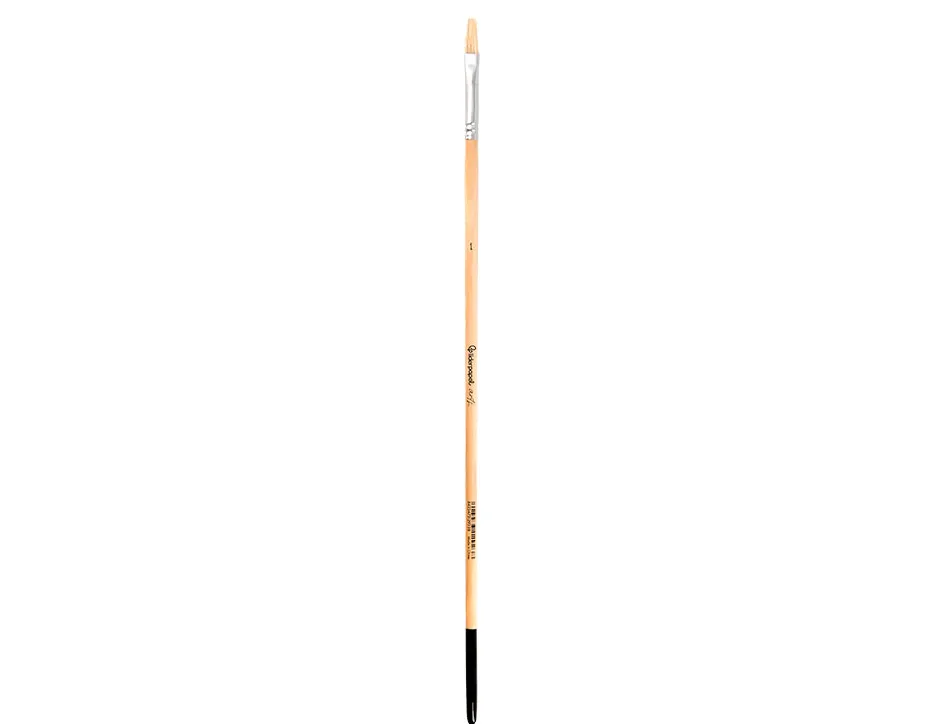 Pinceau pour peinture a l huile et acrylique liderpapel n 1 pointe plate en poils de soie certifie fsc