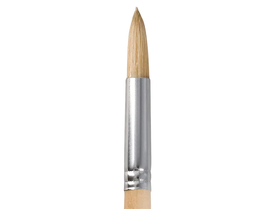 Pinceau pour peinture a l huile et acrylique liderpapel n 11 pointe ronde en poils de soie certifie fsc