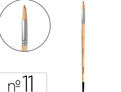Pinceau pour peinture a l huile et acrylique liderpapel n 11 pointe ronde en poils de soie certifie fsc