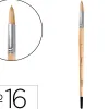 Pinceau pour peinture a l huile et acrylique liderpapel n 16 pointe ronde en poils de soie certifie fsc