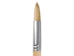 Pinceau pour peinture a l huile et acrylique liderpapel n 16 pointe ronde en poils de soie certifie fsc