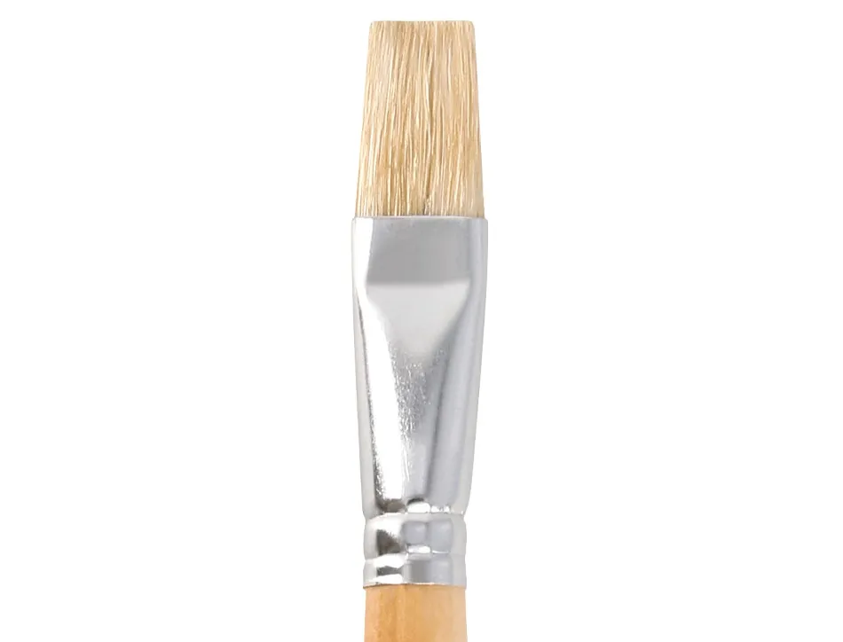 Pinceau pour peinture a l huile et acrylique liderpapel n 14 pointe plate en poils de soie certifie fsc